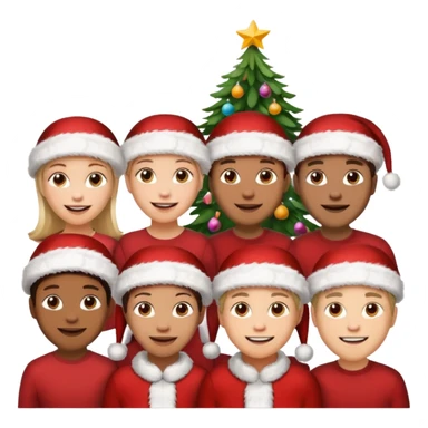 Merry Christmas emoji with my family photo sticker