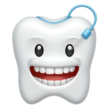 Dental floss sticker