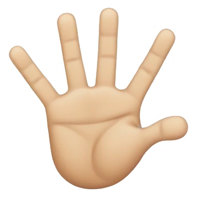 a hand with the second and third fingers crossed, with fingers four and one below and the third finger above sticker