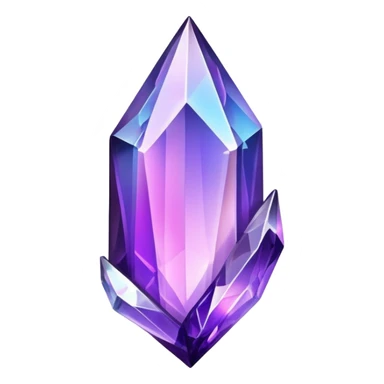Purple iridescent nebula crystal shard sticker
