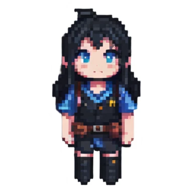 Magic anime game with magical elements and anime character sticker