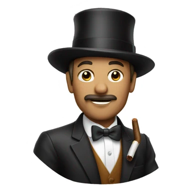 rich man with cigar sticker