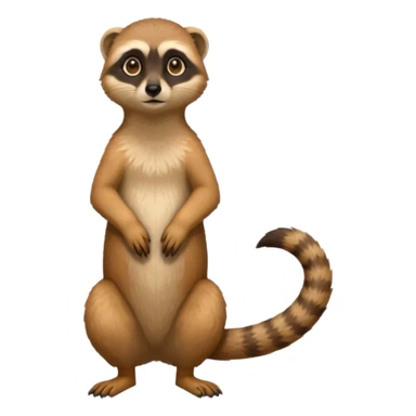 a suricate sitanding up, no background sticker