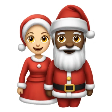 Santa clause and Mrs clause sticker