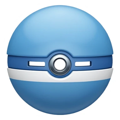 blue pokeball emoji with a white stripe sticker
