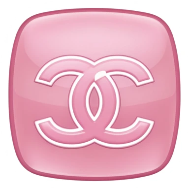 light pink chanel logo sticker