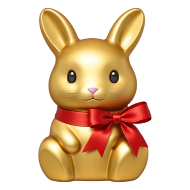 Lindt goldbunny with red ribbon sticker