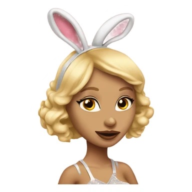 Blonde Go-go dancer Enid Sinclair wearing bunny ears  sticker
