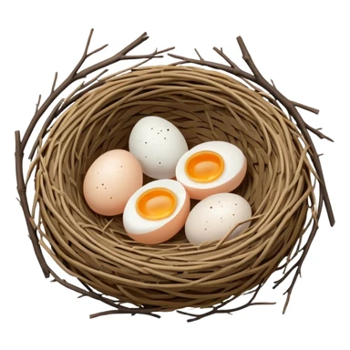 Nest with eggs sticker