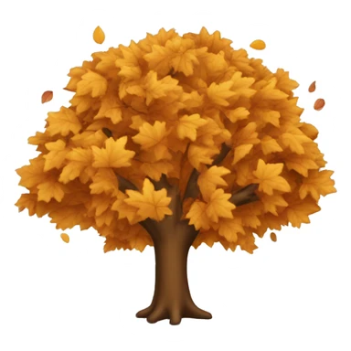 autumn tree with leaves falling  sticker