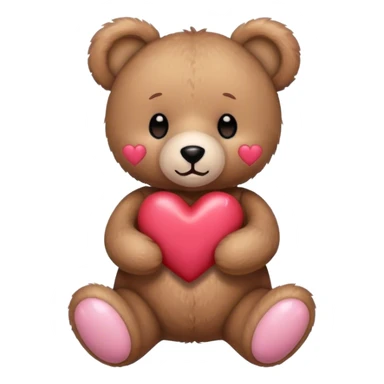 Teddy bear with light pink bow  sticker