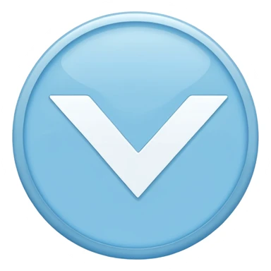 A light blue or brown circle with a white checkmark inside it. sticker