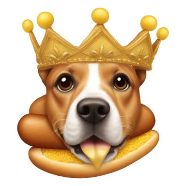 Corn dog with a crown  sticker
