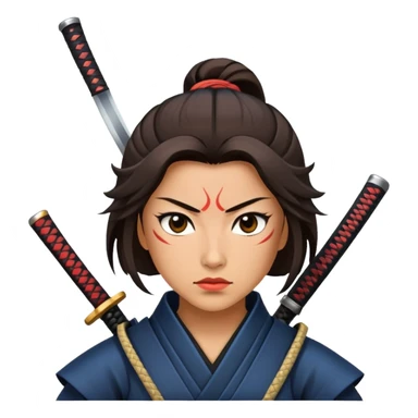 Woman samurai sticker