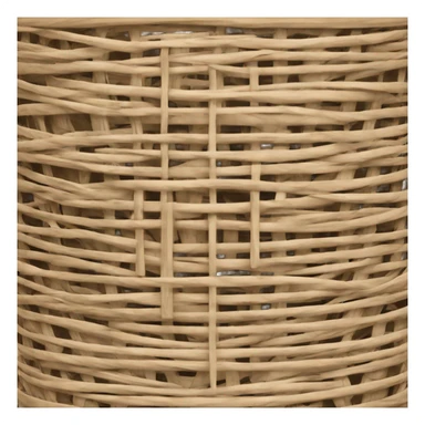 Rattan laundry basket  sticker