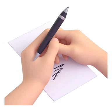 A hand holding a pen, aggressively scribbling on a piece of paper. The pen is clearly visible. The paper is filled with random black scribbles, so dense that most of it looks nearly black sticker