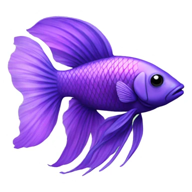purple beta fish sticker