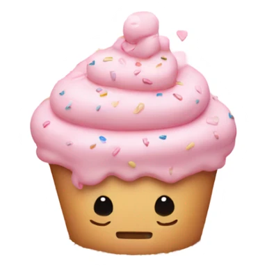 light pink hearts with sprinkles on top sticker