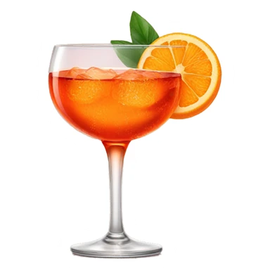 An aperol spritz in a wine glass sticker