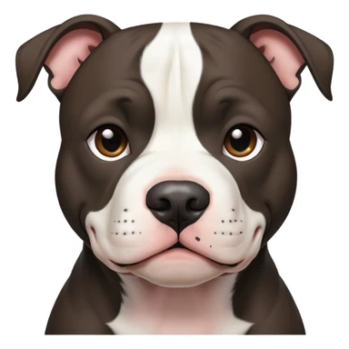 Black and white  pitbull sticker