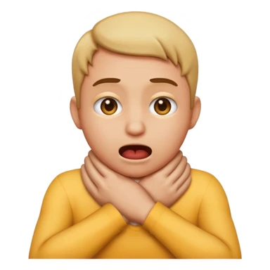emoji chocking it’s self out with hands around neck sticker