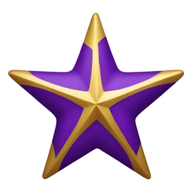 PURPLE AND GOLD STAR sticker
