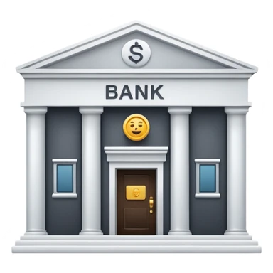 Emoji de banco estilo iOS OSEA UN BANCO, LA ESTRUCTURA NO UNA CARA sticker