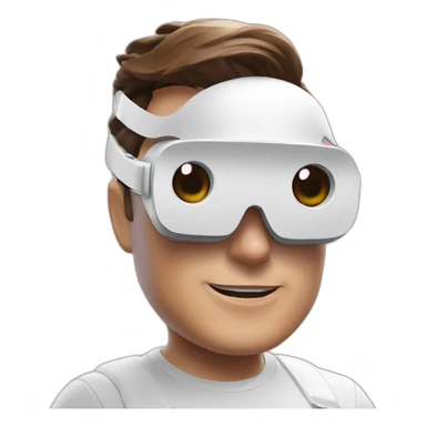 Elon musk with oculus quest white headset sticker