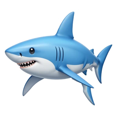 Shark whit blue ahora sticker