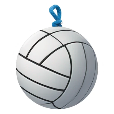 Volleyball on rubber rope sticker
