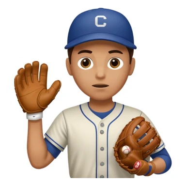 Person abruptly catching a ball sticker