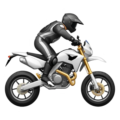 Supermoto in wheelie  sticker