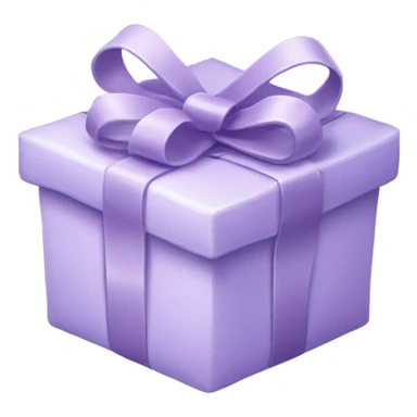 Lilac gift with a white ribbon sticker