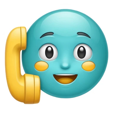 calling icon, aqua color sticker