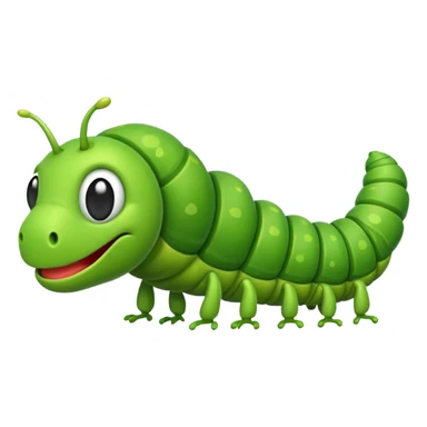 Inchworm crawling sticker