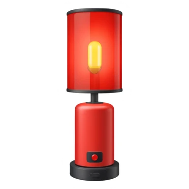 1980s red lighting lamp sticker