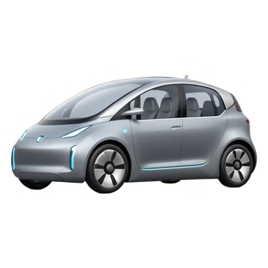 extra large gray Modern autonomous electric car sticker
