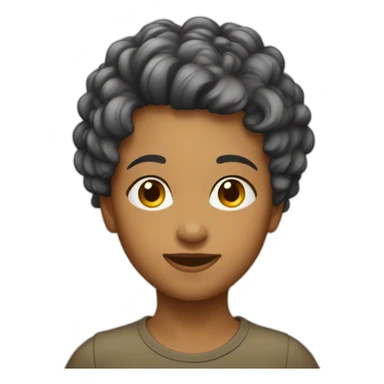 enfants cheveux court sticker