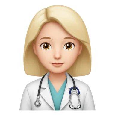 doctor with stethoscope and white coat, friendly expression sticker