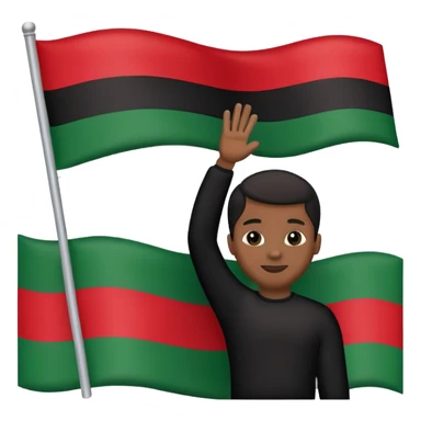 Pan African-African American Flag (Red-Black and Green horizontal stripes) - no stars or other symbols sticker