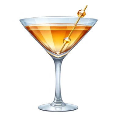 luxury cocktail glass sticker