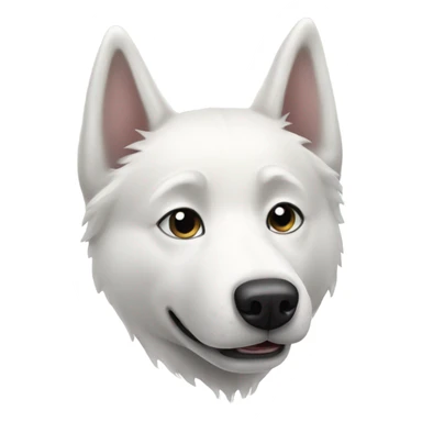 White husky dog sticker