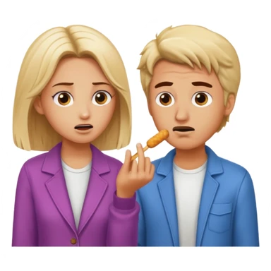 Aurore and Enzo are arguing about mozzarella sticks sticker