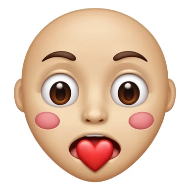 face with heart-shaped eyes and drooling mouth, merging love and craving emotions sticker