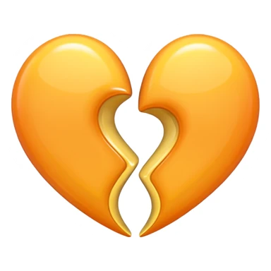 twi hearts in pastel organge and yellow sticker