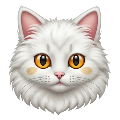 cat white with black spot sticker
