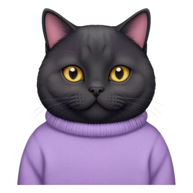 black british cat in pastel sweater sticker