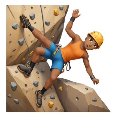 falling rock climbing sticker