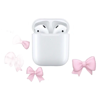 grey airpod max with light pink bows on the side sticker