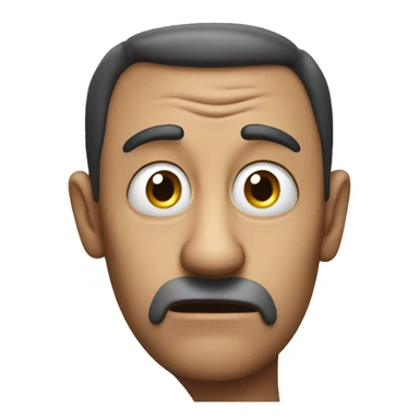 Strange and desperate looking man in his eyes reaching his hand out sticker